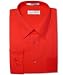 Biagio Men's 100% COTTON RED Dress Shirt w/ Convertible Cuffs