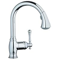 GROHE 33 870 000 Bridgeford Dual Spray Pull-Out Kitchen Faucet, Chrome