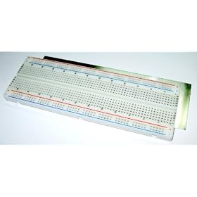 BB830 Solderless Plug-in BreadBoard, 830 tie-points, 4 power rails, 6.5 x 2.2 x 0.3in (165 x 55 x 9mm)