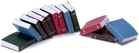 Dollhouse Miniature 1:12 Scale 12 Pc Assorted Bound Books SET #Ma1070