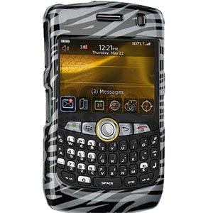 Plastic Protector Case (Zebra Design) for BlackBerry Curve 8350i (Black)
