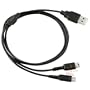 Everydaysource Black Charging USB Cable Compatible with Nintendo 3DS XL