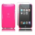 LUPO TPU Acrylic Flexible Crystal Skin Case & Screen Protector for Apple iPod Touch 3G & 2G (3rd & 2nd Gen) - PINK