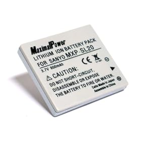 Maximal Power DB SAN DB-L20 Replacement Battery for Sanyo Digital Camera/Camcorder (Gray)