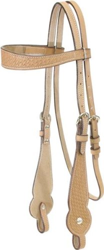 Cowboy Pro Buckaroo Headstall - Natural Gold - Horse