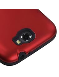 Wireless: MYBAT SAMGNIIHPCTUFFSO006NP Premium TUFF Case for Samsung Galaxy Note 2 - 1 Pack - Retail Packaging - Titanium Red/Black - MYBAT