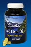 Carlson Super 1000mg Cod Liver Oil, 250 Softgels