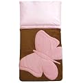 Butterfly Appliqued 4-pc. Toddler Bed Set - Pink/Brown