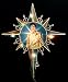 12" Lighted Elvis Presley Amber & Blue Star Christmas Tree Topper