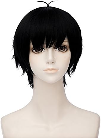 Cosplayvoice Anime Osomatsu-san Matsuno Ichimatsu Short Straight 30cm Black Cosplay Wig