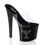 Pleaser Shoes WomenÕs TABOO-701RE-6, 7 1/2" Platform Slide W/Rhinestone-Embedded Martini Cup