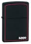 Zippo Black Matte Lighter with Border