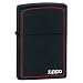 Zippo Black Matte Lighter with Border