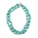 Sterling Silver Turquoise Double Strand Necklace with Toggle Closure,17.5"