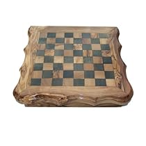 Olive Wood 4-Games Set - Chess, Dominoes, Draughts, Solitaire