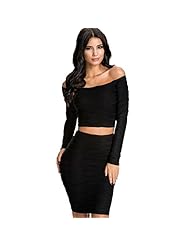 Strapless Long Sleeves Glittering  Dress