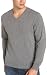 Apparel : Red Moon Men's 100% Cashmere Long Sleeve V-Neck Pullover Sweater