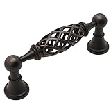 Cosmas 1749-96ORB Oil Rubbed Bronze Birdcage Cabinet Hardware Handle Pull - 3-3/4" (96mm) Hole Centers