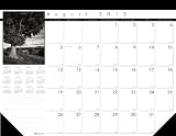 House of Doolittle Black on White Desk Pad Calendar 22 x 17 Inch 13 Months August 2011 to August 2012, Photo on Each Month Recycled Made in the USA (HOD1225)