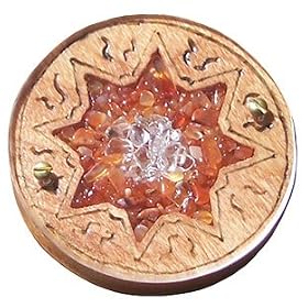 Magic Unique Gemstone and Wooden Amulet Lucky Aries Magnet
