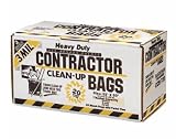 Clear Contractor Bags, Ruffies Pro, 3 mil, 42 Gallon (20 ct)