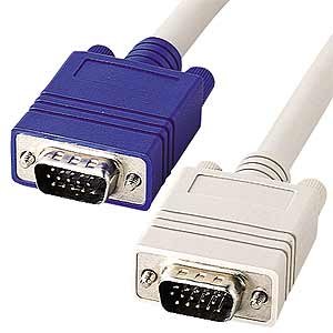 【クリックで詳細表示】【サンワサプライ】ディスプレイケーブル(複合同軸・アナログRGB・3m)