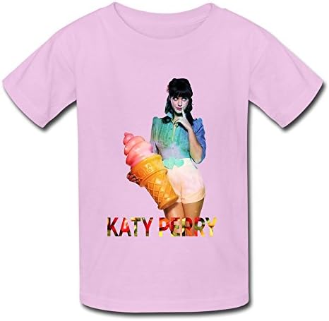 Rose Memery Kid's Boys' And Girls' Katy Perry Short Sleeve T-shirts Pink L (For 6-16 Years)