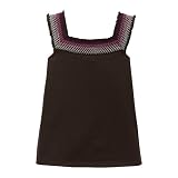 Girls' Cherokee Sleeveless Smocked Square-Neck Tank - Brown