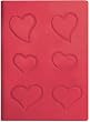 Pink Embossed Hearts Leather Journal Diary, Lined, 6x8"