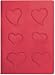 Pink Embossed Hearts Leather Journal Diary, Lined, 6x8"