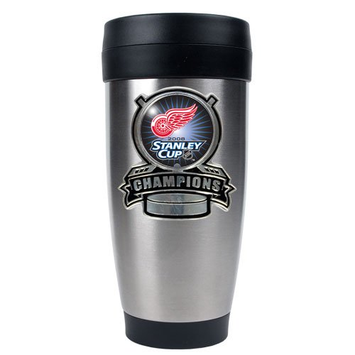Detroit Red Wings NHL 2008 Stanley Cup Champs Stainless Steel Travel Tumbler -Primary Logo