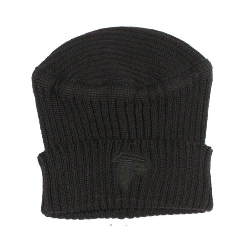 Atlanta Falcons Black Logo Winter Knit Cap (Ribbed & Cuffed)