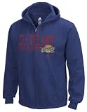 Cleveland Cavaliers Navy Fringed Full-Zip Fleece Hooded Sweatshirt