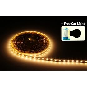 Anker Filite 5 Meter/ 16.4 Ft DC12V 24 Watt 300 Leds Flexible Lights LED Ribbon/ Led Strip Lights Warm White 3528 SMD Waterproof Led Strip Lighting 3000-3100K