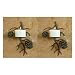 Set of Two Pinecone Pine Cone Candle Wall Sconce Lodge Home Decor