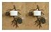 Set of Two Pinecone Pine Cone Candle Wall Sconce Lodge Home Decor