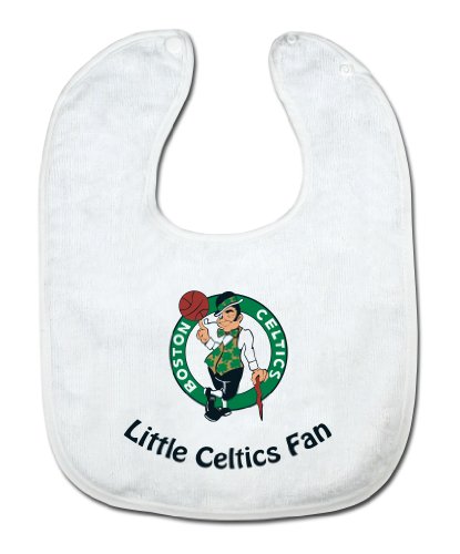 NBA Boston Celtics White Snap Bib with Team Logo