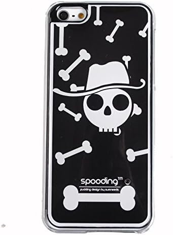 [Bones Skull Black] ip5 Spooding Cushion Aroma [Scent] Rigid Case Cover [Soft Grip] For Apple iphone 5/5s