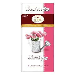 Confiserie Heidel Gru�schokolade "Danke sch�n", inklusive Gru�karte, 2er Pack (2 x 100 g Packung)