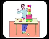 Mouse Pad with body, individuals, individual, game, humans, person, building, human, boy, persons, blocks, people, child