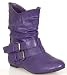Flat Ladies Purple Designer Dress Women's Boots