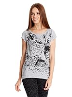 Broadway NYC Camiseta Manga Corta Donna (Gris Claro)