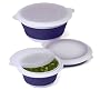 Progressive International Collapsible Prep Bowl Set, Blue and White