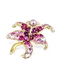 Produkt-Bild: AZ Collection Blumenbrosche mit Swarovskisteinen in pink & violett