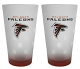 Atlanta Falcons Frosted Pint Glass (16-Ounce, Set of 2)