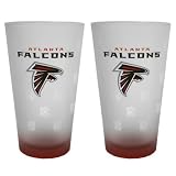 Atlanta Falcons Frosted Pint Glass (16-Ounce, Set of 2) by
