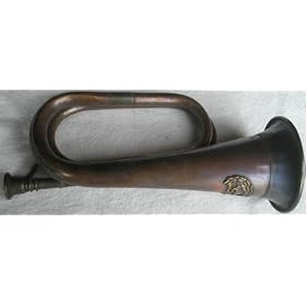 Copper + Brass Bugle Civil War US Union Insignia