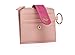 Ogem Womens and Girls Leather Peach Heart Thin and Fashion Card Wallet Useful Credit Card Wallets Small Compact Purse with Key Chain and Zipper