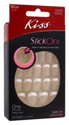 Kiss Stick On Nails French Femme Short Length
