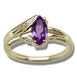 .015 CT 8x4 MQ AMETHYST BOLD EDGE RING